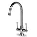Clearwater Regent Twin Lever Mono Sink Mixer with Swivel Spout - Polished Chrome