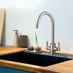 Clearwater Rococo Twin Lever Mono Sink Mixer with Swivel Spout - Brushed Nickel