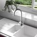 Clearwater Rococo Twin Lever Mono Sink Mixer with Swivel Spout - Chrome