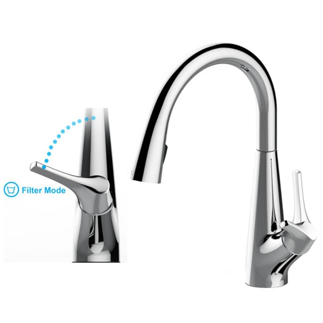 Clearwater Rosetta WRAS Approved Single Lever Mono Pull Out Kitchen Mixer and Cold Filtered Water Tap