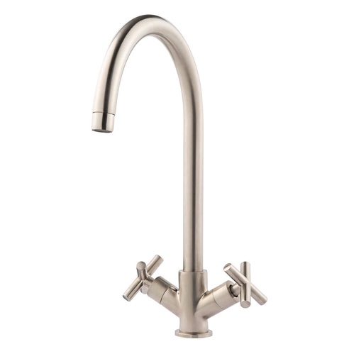 Clearwater Rossi Twin Cross Handle Mono Sink Mixer with Swivel Spout