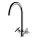 Clearwater Rossi Twin Cross Handle Mono Sink Mixer with Swivel Spout - Polished Chrome