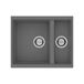 Clearwater Siena 1.5 Bowl Granite Composite Undermount Kitchen Sink & Waste - 555 x 460mm