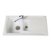 Clearwater Sonnet White Ceramic 1.5 Bowl Sink & Drainer - Reversible