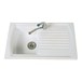 Clearwater Sonnet White Ceramic Single Bowl Sink & Drainer - Reversible