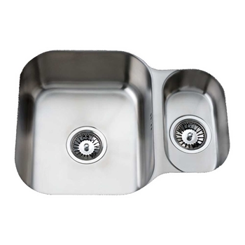 Clearwater Tango 1.5 Bowl Brushed Stainless Steel Undermount Sink & Waste - 594 x 460mm