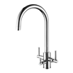 Clearwater Stella Triple Lever Mono Kitchen Mixer and Cold Filtered Water Tap - Polished Chrome