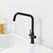 Clearwater Topaz Twin Lever Mono Kitchen Mixer with 'Twist & Spray' U Spout and Knurled Handles
