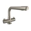 Clearwater Ultra Twin Lever Mono Sink Mixer with Swivel Spout - Brushed Nickel