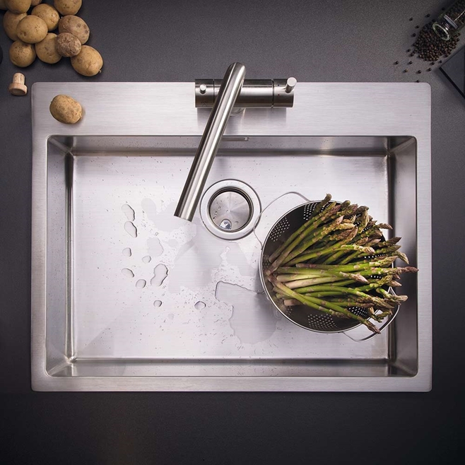 Clearwater Urban 1 Bowl Brushed Stainless Steel Kitchen Sink & Waste Kit - 660 x 515mm