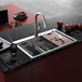 Clearwater Urban Smart Extra Large 1 Bowl Stainless Steel Kitchen Sink, Integrated Accessories & Automatic Waste - 800 x 520mm