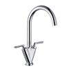 Clearwater Vitro Twin Lever Mono Sink Mixer with Swivel Spout - Polished Chrome