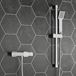 Comino Square Thermostatic Bar Shower Valve & Slide Rail Kit