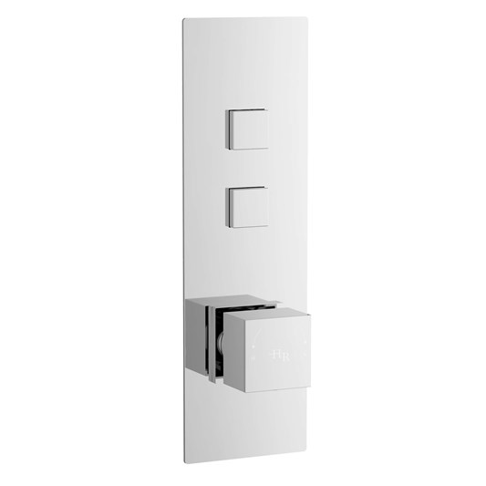 Hudson Reed Ignite Square Two Outlet Push Button Concealed Shower Valve