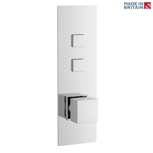 Hudson Reed Ignite Square Two Outlet Push Button Concealed Shower Valve