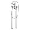 Crosswater Belgravia Crosshead Floor Standing Bath Shower Mixer with Handset Kit - Nickel