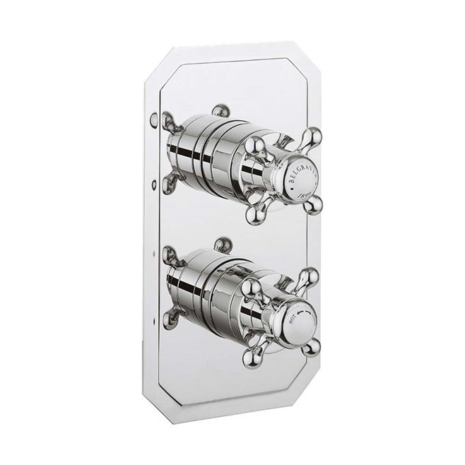 Crosswater Belgravia Crosshead Slimline 3 Outlet WRAS Approved Concealed Thermostatic Shower Valve