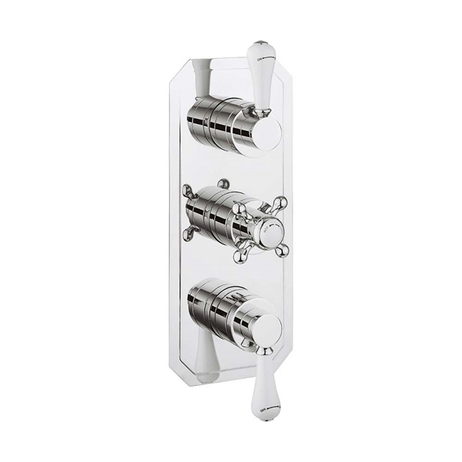 Crosswater Belgravia Lever Slimline 3 Outlet WRAS Approved Concealed Thermostatic Shower Valve