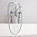 Crosswater Belgravia Crosshead Chrome Floor Standing Bath Shower Mixer with Handset Kit