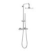 Crosswater Central Thermostatic Exposed Shower Kit With Height Adjustable Rigid Riser - Polished Chrome