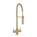 Crosswater Cucina Cook Dual Control Mono Kitchen Mixer with Flexi Spray - Brushed Brass