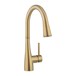 Crosswater Cucina Cook Mono Kitchen Mixer with Concealed Dual Function Pull Out Spray - Brushed Brass