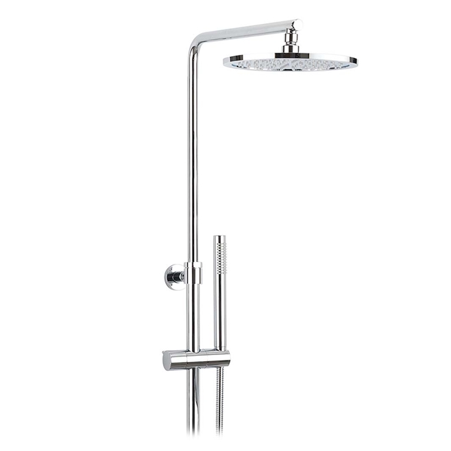 Crosswater Curve Exposed Thermostatic Shower Valve with Rigid Riser & Handset Kit