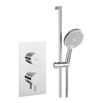 Crosswater Dial Kai Lever 1 Outlet Concealed Shower Valve with Slide Rail Kit and Handset
