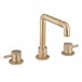 Crosswater MPRO Industrial 3 Hole Deck Mounted Basin Mixer Tap - Unlacquered Brushed Brass