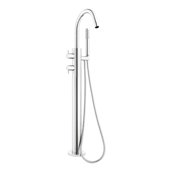 Crosswater Kai Lever Thermostatic Floor Standing Bath Shower Mixer with Shower Kit
