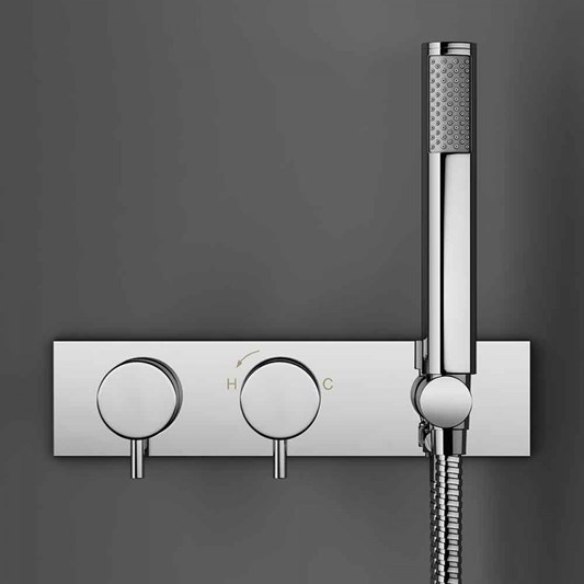 Crosswater Kai Lever 2 Outlet Concealed Thermostatic Shower Valve with Handset