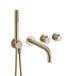 Crosswater Module 2 Outlet Concealed Thermostatic Shower Valve With Bath Spout & Shower Handset - Brushed Brass