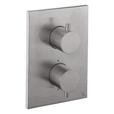 Crosswater MPRO Thermostatic 1 Outlet Shower Valve - Crossbox Technology - Stainless Steel Effect