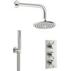 Crosswater MPRO 2 Outlet 3 Handle Shower Bundle - Brushed Stainless Steel Effect