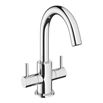 Crosswater MPRO Twin Lever Monobloc Basin Mixer with Swivel Spout