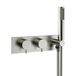 Crosswater MPRO Concealed Thermostatic Shower Valve with 2 Outlets & Handset Kit - Brushed Stainless Steel