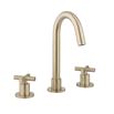 Crosswater MPRO 3 Hole Basin Mixer Tap with Crosshead Handles - Brushed Brass