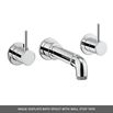 Crosswater MPRO Industrial Wall Stop Taps - Chrome