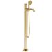 Crosswater MPRO Industrial Floorstanding Bath & Shower Mixer Tap - Unlacquered Brushed Brass