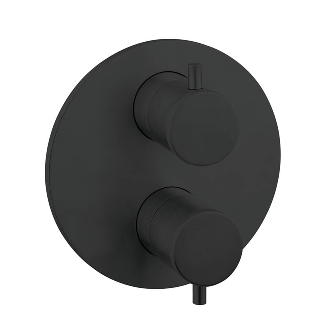 Crosswater MPRO Industrial Thermostatic 3 Outlet Shower Valve - Crossbox Technology - Carbon Black