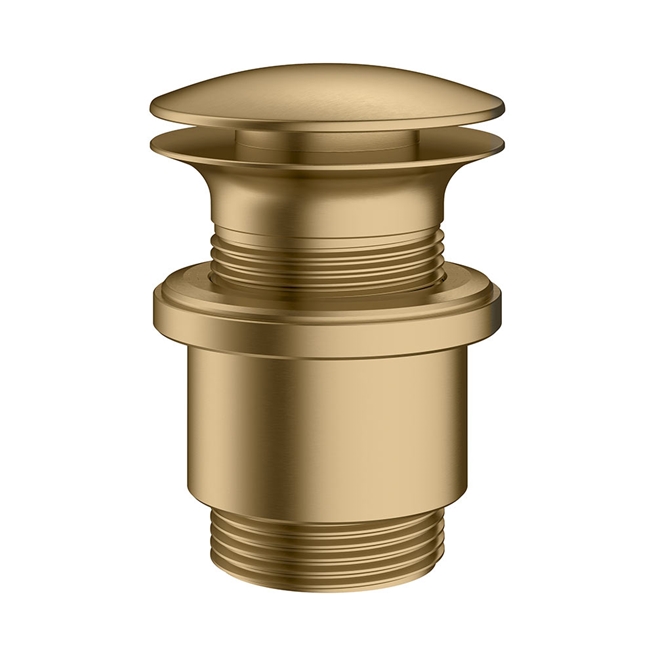 Crosswater MPRO Industrial Universal Basin Click Clack Waste - Unlacquered Brushed Brass