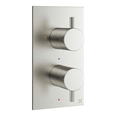 Crosswater MPRO Thermostatic Shower Valve - 2 Outlets - Brushed Stainless Steel
