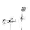 Crosswater North Thermostatic Exposed Bath Shower Mixer Tap with Kit - Chrome