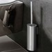 Crosswater MPRO Wall Mounted Toilet Brush Set - Brushed Stainless Steel