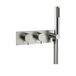 Crosswater Mike Pro Concealed Thermostatic Shower Valve with 2 Outlets & Handset Kit - Brushed Stainless Steel