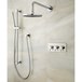 Crosswater MPRO Concealed Landscape Triple Control Thermostatic Shower Valve with 2 Outlets - Brushed Stainless Steel