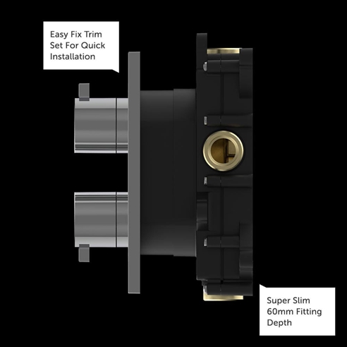 Crosswater MPRO Thermostatic 1 Outlet Shower Valve - Crossbox Technology - Brushed Brass