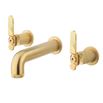 Crosswater Union 3 Hole Wall Mounted Basin Mixer Tap with Levers - Brushed Brass