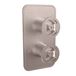 Crosswater Union 2 Outlet Concealed Thermostatic Shower Valve with Wheels - Brushed Nickel