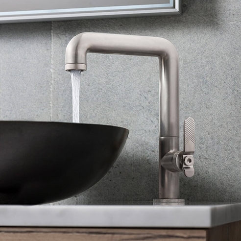 Crosswater Union Tall Basin Mixer Tap - Brushed Nickel